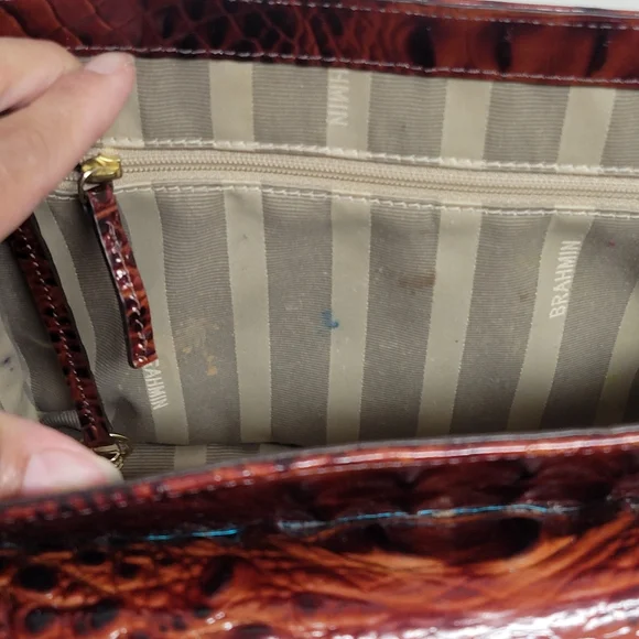 Brahmin Gabriella Rose Gold Provense Satchel Purse. - Picture 14 of 16